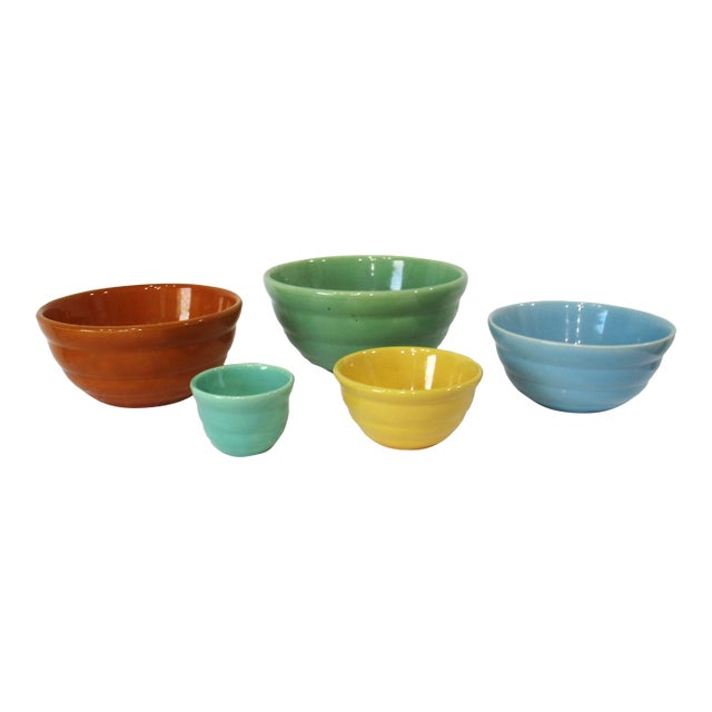 Bauer Large Ring California Pottery Bowl Set For Sale