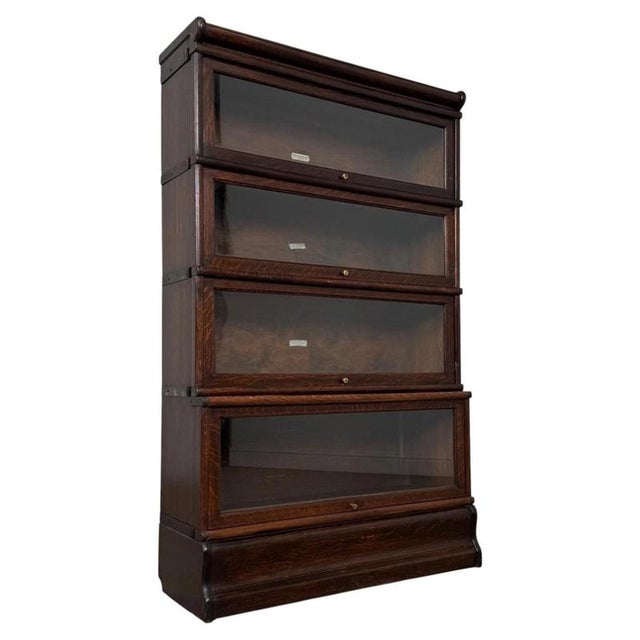 Antique English Oak Stacking Bookcase from Globe Wernicke, 1900s For Sale - Image 13 of 13