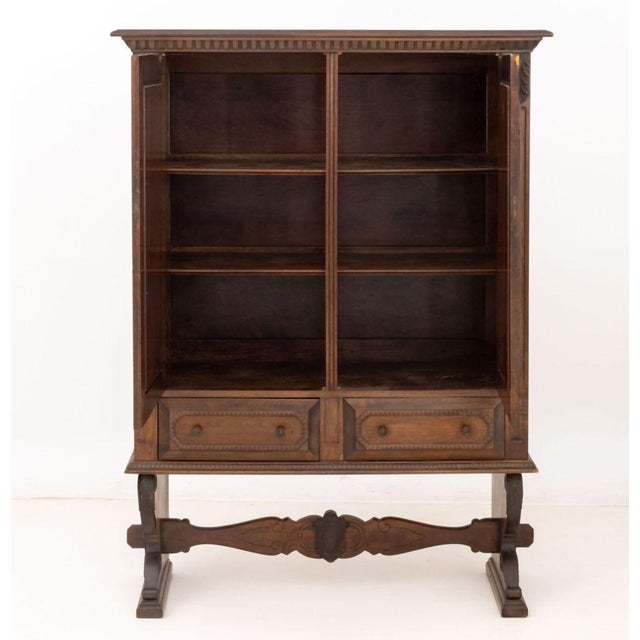 Traditional Renaissance Revival Walnut Linen Press For Sale - Image 3 of 10