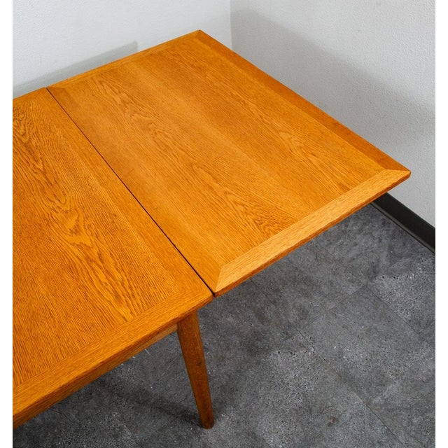 Brown Mid Century Danish Modern Dining Table Kurt Ostervig Oak Drop Leaf Slagelse 94" For Sale - Image 8 of 12