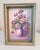 Vintage Floral Purple Flower Painting Signed Original For Sale - Image 4 of 5
