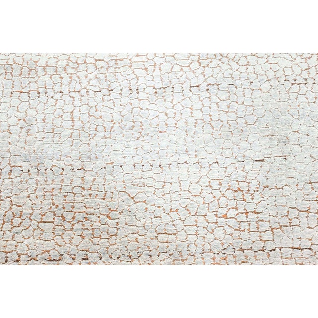 Modern Cracked Ground Design Hand-Knotted Silk Runner by Doris Leslie Blau For Sale - Image 4 of 8