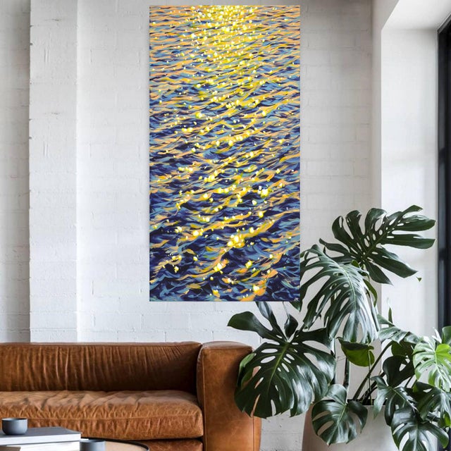 Sunset. Glare on the Water. Modern Original Painting. Ryna Kastsova For Sale - Image 13 of 14
