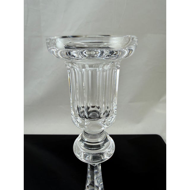 Elegant and stunning in simplicity, are these Waterford Curraghmore candle holders. They are signed Waterford on the base....