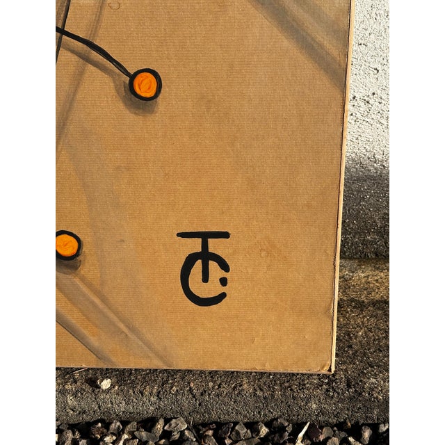 Original painted panel by the artist Claire Terrenoire. This piece depicts a seated woman reading, in a graphic and poetic...