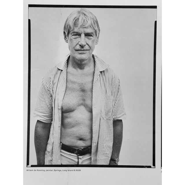 1970s Richard Avedon Signed Exhibition Poster - Seattle Art Museum, 1976, with Willem De Kooning For Sale - Image 5 of 7