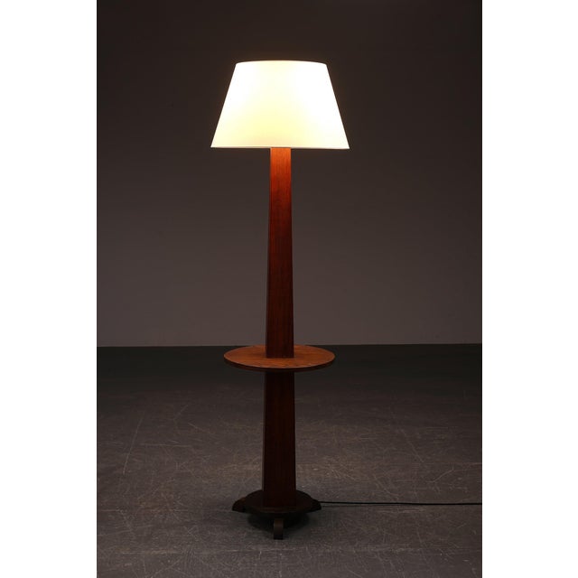 period: 1930s origin: The Netherlands dimensions: h185 x w54 x d54 cm material: wood, new linen shade I have official...