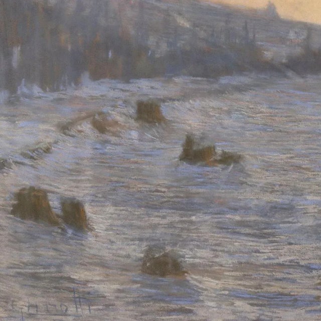 Guido Cinotti, Landscape, Pastel on Paper, Framed For Sale - Image 4 of 9