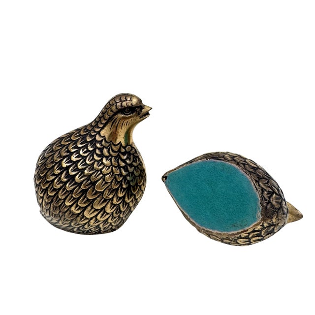 Mid-Century Modern Midcentury Brass Pheasants, Pair For Sale - Image 3 of 3