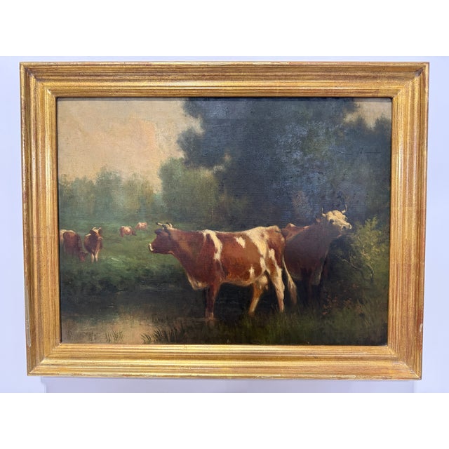 19th Century, Circle of Henry William Banks Davis r.a "Cattle in Pasture" For Sale - Image 11 of 11
