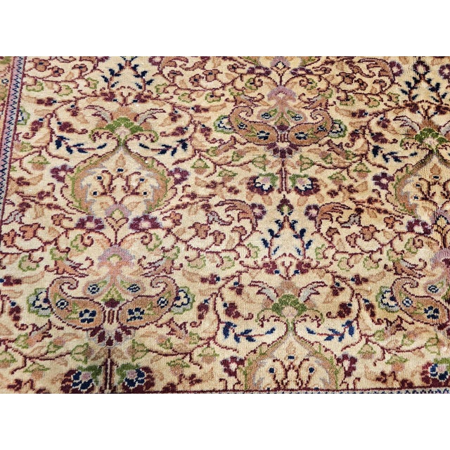 Vintage Turkish Hereke Room Size Rug, Handwoven Wool, Allover Pattern, 7' x 10' For Sale - Image 12 of 15