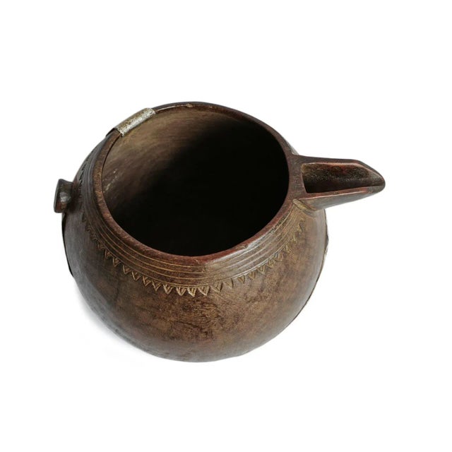 Tribal Vintage African Rustic Tribal Village Pitcher For Sale - Image 3 of 7