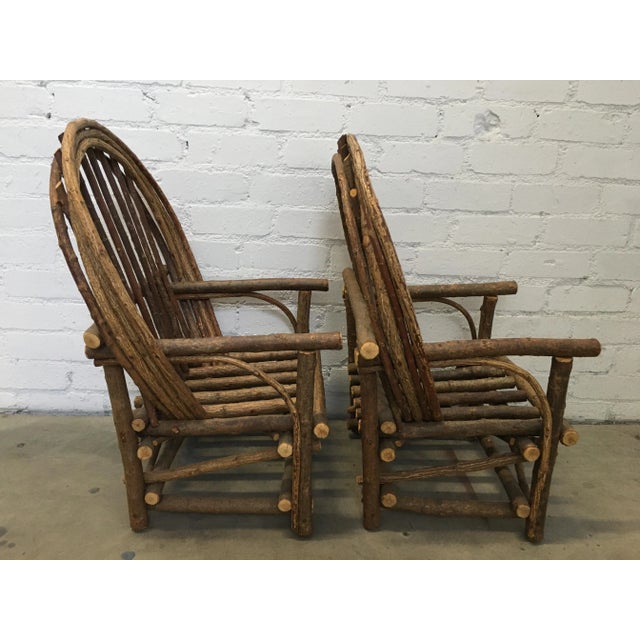 Children's Vintage Adirondack Chairs- a Pair For Sale - Image 4 of 9