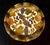 Gold Mid 20th Century Fused Art Glass Decorative Plate For Sale - Image 8 of 12