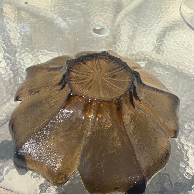 Wayne Husted 1960s Viking Glass Lotus Bowl For Sale - Image 4 of 4