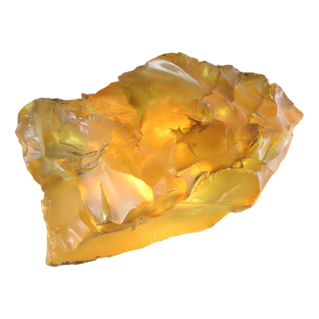 Vintage Italian Yellow Sculpture Lamp, 1970s For Sale