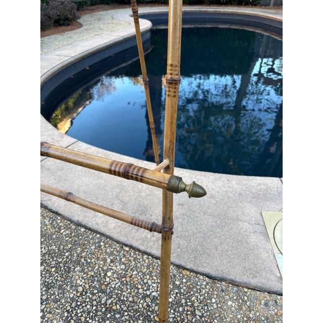 Early to Mid Twentieth Century Natural Bamboo Art Display Easel 64” Tall For Sale - Image 6 of 10