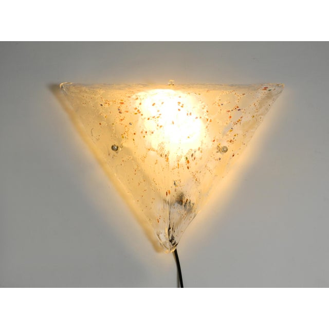 Postmodern Murano Glass Triangle Ceiling Lamp from Sylcom, Italy, 1985 For Sale - Image 6 of 18
