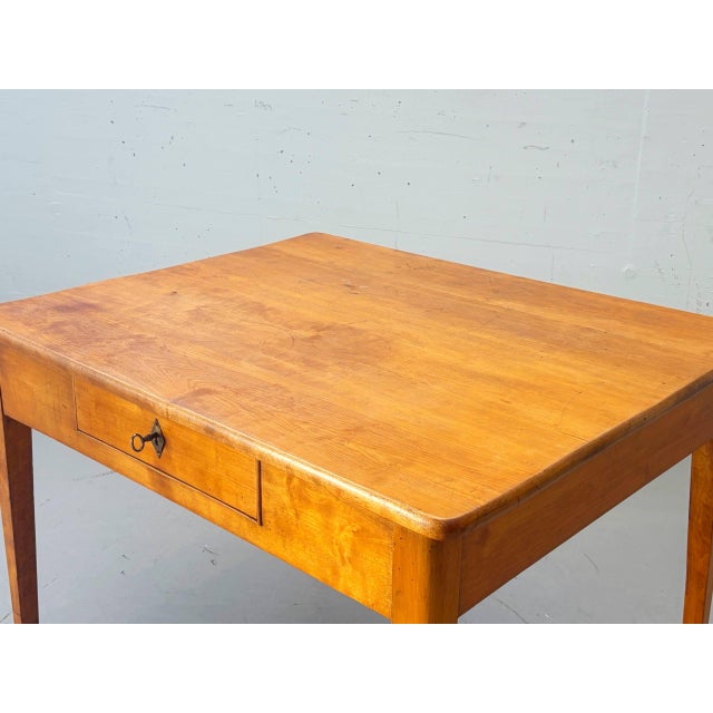 Biedermeier Table in Cherry Wood with Drawer, 1800s For Sale - Image 4 of 18