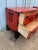 Red Mid 20th Century Vintage Asian Style Red Painted Iron Mounded Campaign Cedar Type Chests. A Pair For Sale - Image 8 of 12