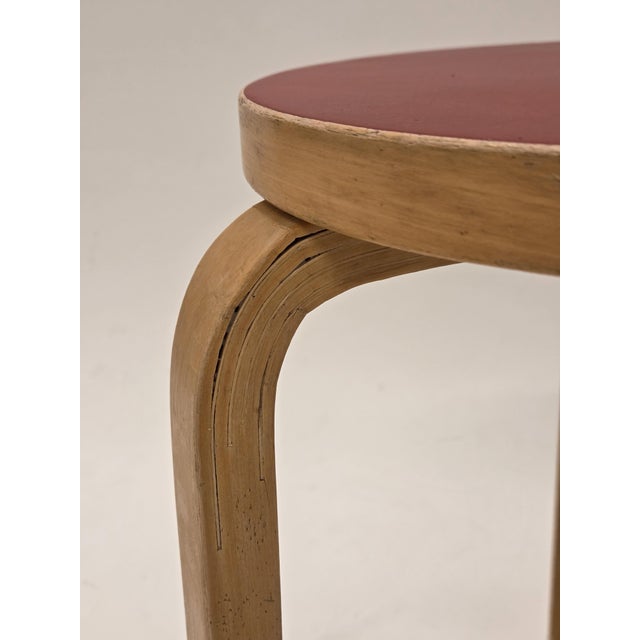Wood Vintage 60 Stool by Alvar Aalto for Artek, 1950s For Sale - Image 7 of 15
