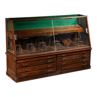 Early 20th Century Massive Oak Haberdashery Display Case by Manhattan Show Case Co. For Sale