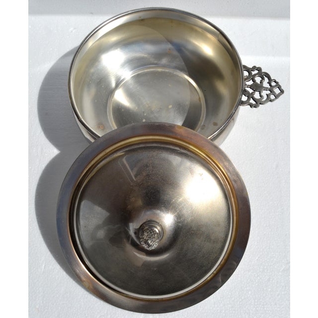 Early 20th-Century Eales 1779 Silverplate Footed Chafing Buffet Server Pinnacle Knob For Sale - Image 11 of 15