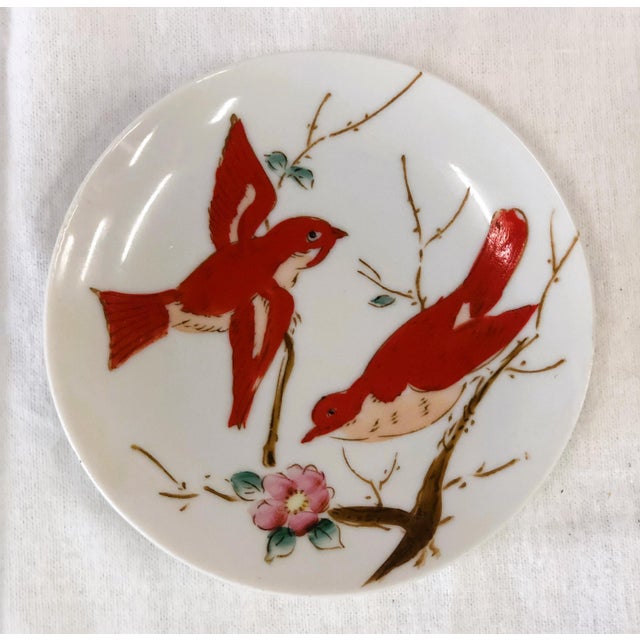Mid 20th Century Hand Painted Japanese Bird Plates Set of 2 Chairish