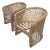 Ralph Lauren Style All Weather Woven Rattan Barrel Back Chairs a Pair For Sale