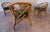 Wood Mid-Century Hollywood Regency Rattan Dining Set With Brass Casters, Attributed to Ficks Reed For Sale - Image 7 of 15