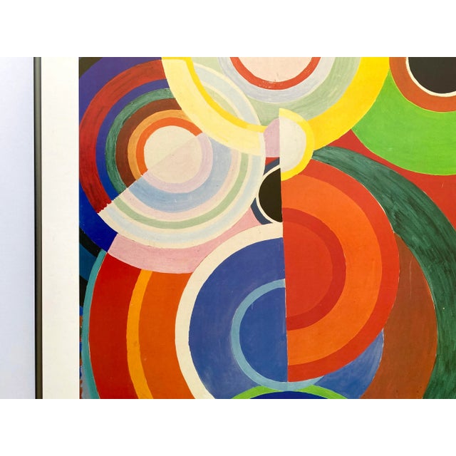 1980s Sonia Delaunay Vintage 1980 Pace Editions Lithograph Print Framed Large Modernist Exhibition Poster " Composition " 1938 For Sale - Image 5 of 13