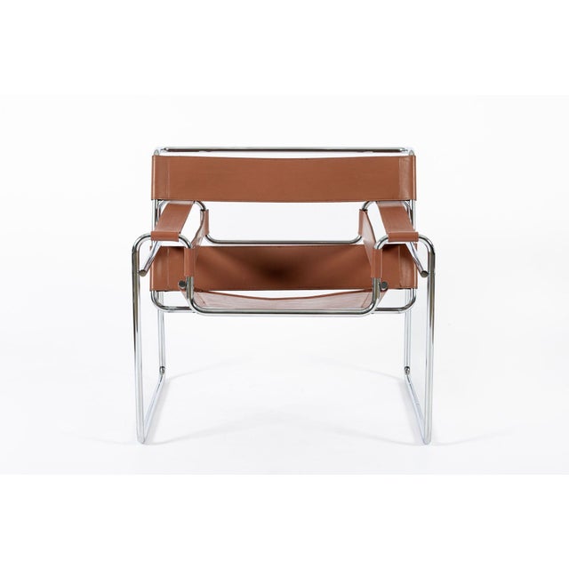 Mid-Century Modern Mid Century Wassily Brown Lounge Chair by Marcel Breuer for Gavina For Sale - Image 3 of 15