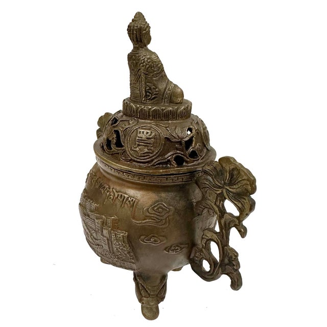 Mid 20th Century Tibetan Buddhist Tripod Incense Burner (Censer) For Sale - Image 13 of 18