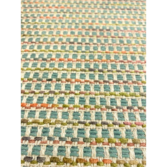 Osborne Little Sarangi Ncf 4420-02 Italian Teal Coral Green Tweed Upholstery Fabric For Sale - Image 4 of 4
