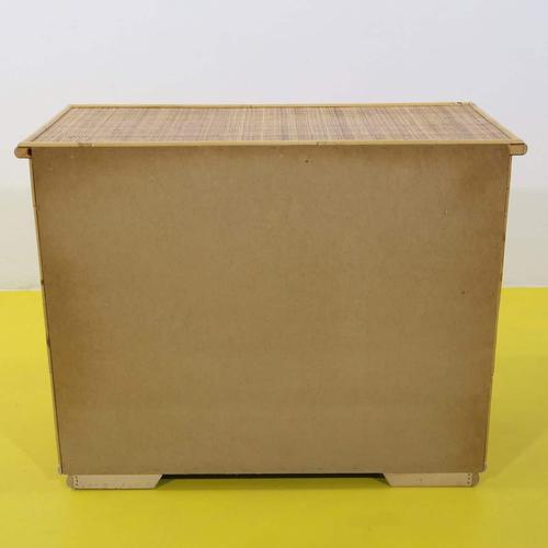 Woven Bamboo Chest of Drawers with Four Front Drawers For Sale - Image 9 of 10