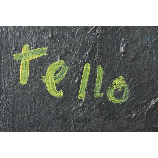 Tello, Expressionist Portrait, Late 20th Century, Oil on Board, Framed For Sale - Image 8 of 10