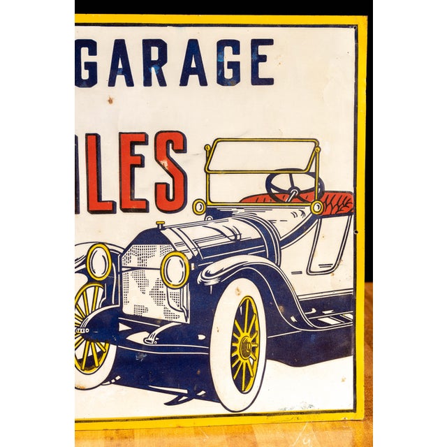 Early 20th Century Antique Imperial Garage Embossed Tin Sign For Sale - Image 5 of 6