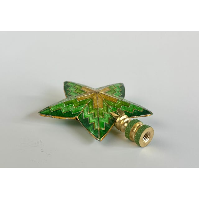 2020s Cloisonne Christmas Star Lamp Finial For Sale - Image 5 of 5