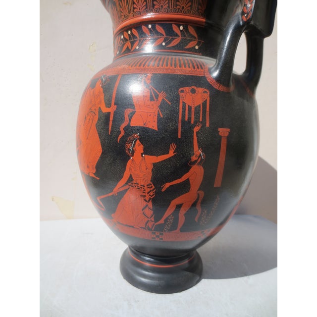 Pronomos Vase, Krater, Ancient Greek Theater Pottery. A studio krater copy of a famous vessel in the Napoli Museum. Noted...