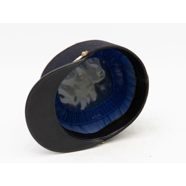 Textile Vintage French Military Academy Officers Hat, Mid Century For Sale - Image 7 of 10