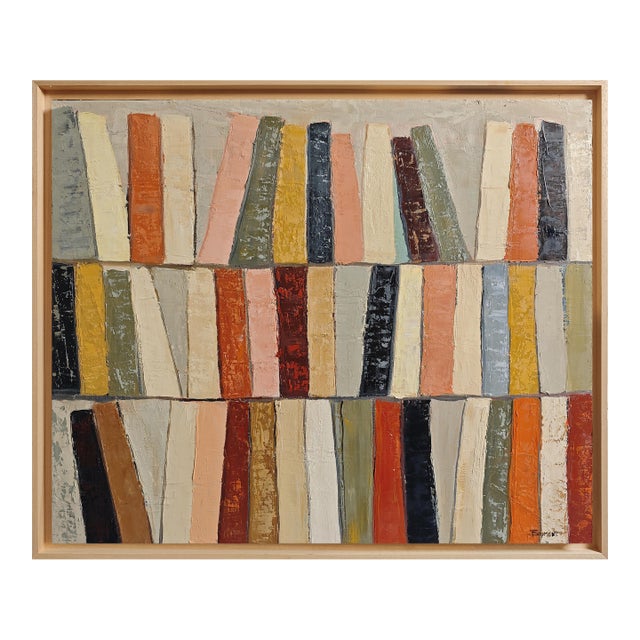 “Atelier des Reliures” is an original oil painting on linen by French contemporary artist Sophie Dumont. In this vibrant...