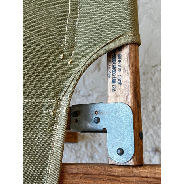 Green Military Folding Bed, 1945 For Sale - Image 10 of 11
