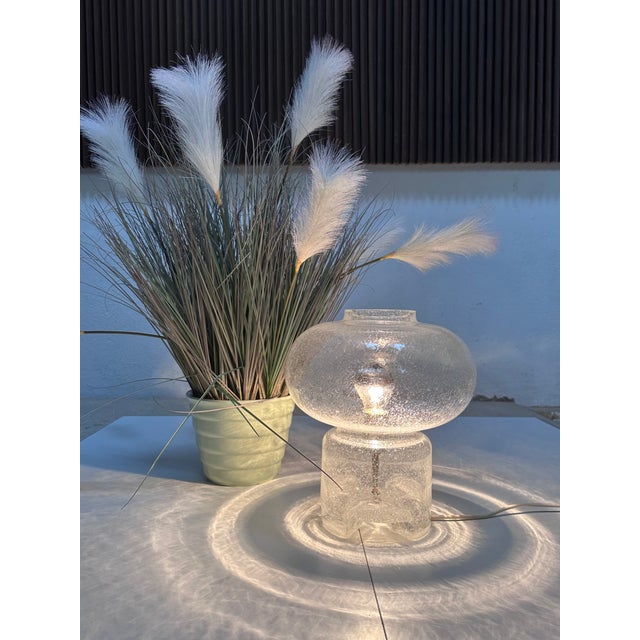 Clear Frosted Glass Table Lamp from Glashütte Süssmuth Leuchten, Germany, 1960s For Sale - Image 11 of 18