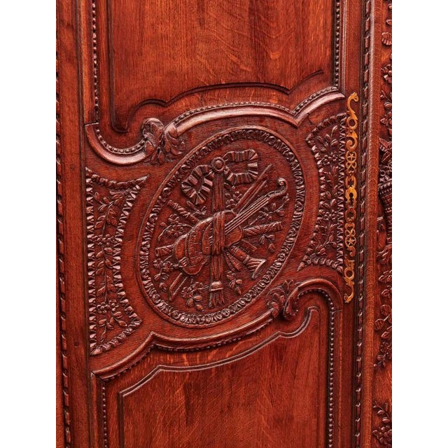 18th Century Wedding Cabinet with Musical Motifs For Sale - Image 9 of 14
