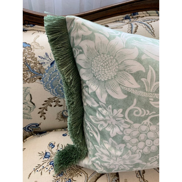 William Morris William Morris at Home Green Sunflower Feather Filled Pillows For Sale - Image 4 of 12