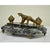 Antique French Empire Figural Bronze & Marble Hunting Dog Desk Double Inkwell For Sale In Philadelphia - Image 6 of 11
