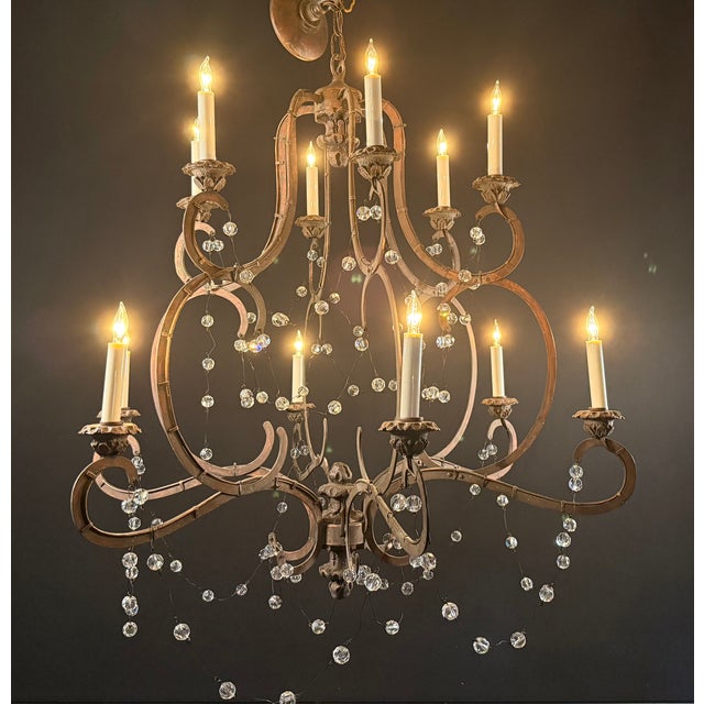 2010s Visual Comfort & Co. “Lombardy” 12-Light Crystal Chandelier by Niermann Weeks – Signature Collection For Sale - Image 5 of 15