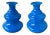 French Opaline Blue Vases - a Pair For Sale