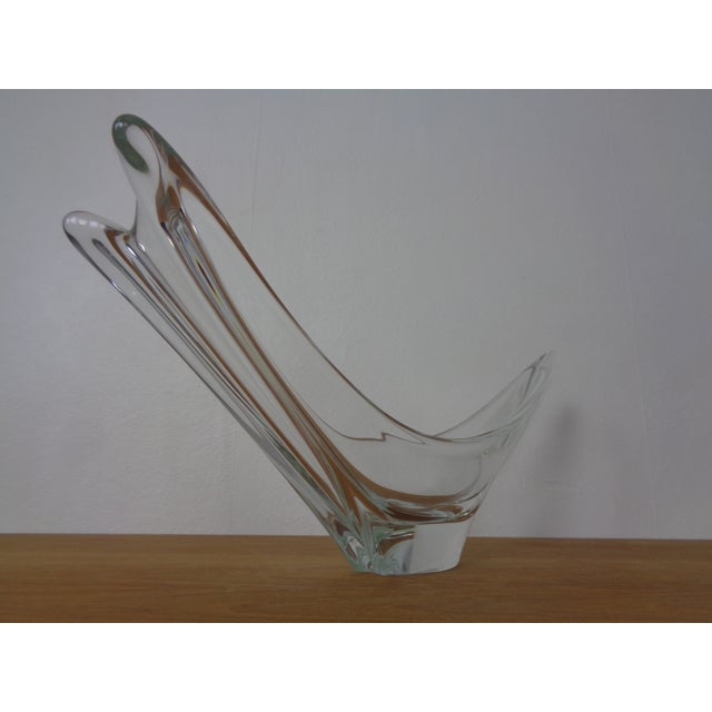 1960s Large Italian Crystal Glass Bowl by Daum, France, 1960s For Sale - Image 5 of 14