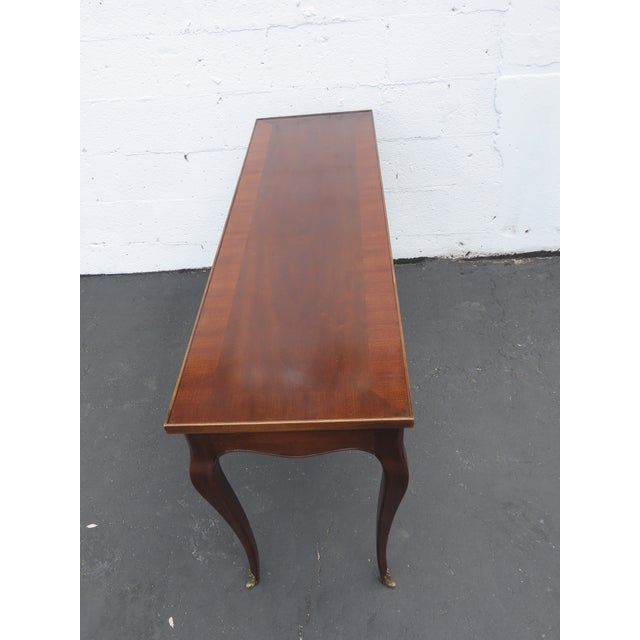 French Long Narrow Console Entry Library Table 6579 For Sale In Miami - Image 6 of 16